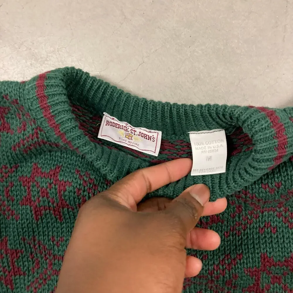 vintage y2k patterned sweater